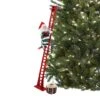 43" Super Climbing Plaid Santa With Ladder 2 43" Super Climbing Plaid Santa With Ladder -Holiday Glow D657873S 1