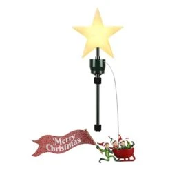 Elves In Sleigh Animated Tree Topper 10 Elves In Sleigh Animated Tree Topper -Holiday Glow D657886S 2