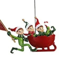Elves In Sleigh Animated Tree Topper 13 Elves In Sleigh Animated Tree Topper -Holiday Glow D657886S 5