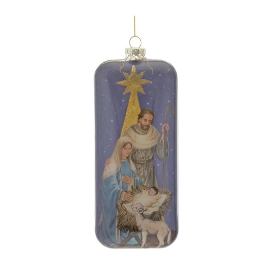 Melrose 6ct. 8" Nativity Glass Ornament 5 Melrose 6ct. 8" Nativity Glass Ornament - Image 3