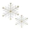 Melrose 12ct. White & Gold Iron Snowflake Ornaments -Holiday Glow D660785S 1