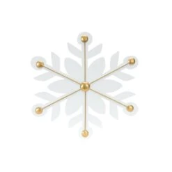 Melrose 12ct. White & Gold Iron Snowflake Ornaments 12 Melrose 12ct. White & Gold Iron Snowflake Ornaments -Holiday Glow D660785S 4
