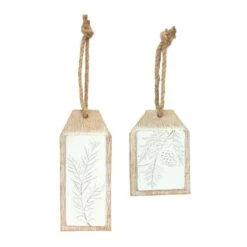 Melrose 6ct. 7" Pine Branch Tag Ornaments