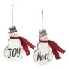 Melrose 6ct. 7.25" Joy & Noel Snowman Ornaments -Holiday Glow D660813S 1