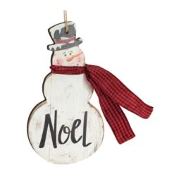 Melrose 6ct. 7.25" Joy & Noel Snowman Ornaments -Holiday Glow D660813S 3