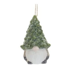Melrose 6ct. 3.25" Gnome With Tree Hat Ornaments -Holiday Glow D660815S 3
