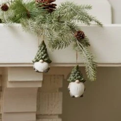 Melrose 6ct. 3.25" Gnome With Tree Hat Ornaments -Holiday Glow D660815S 4