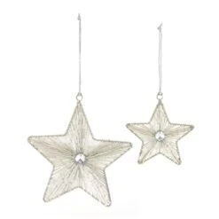 Melrose Iron & Glass Star Ornament Set