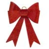 Northlight 23" LED Red Tinsel Bow Christmas Decoration