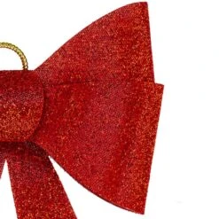 Northlight 23" LED Red Tinsel Bow Christmas Decoration 10 Northlight 23" LED Red Tinsel Bow Christmas Decoration -Holiday Glow D676176S 4