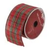 Northlight 2.5" X 10yd. Wired Plaid Christmas Craft Ribbon