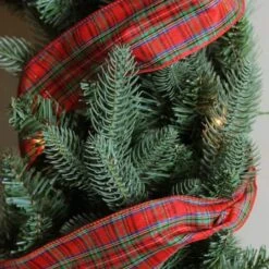 Northlight 2.5" X 10yd. Wired Plaid Christmas Craft Ribbon -Holiday Glow D676177S 3