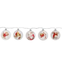 Northlight Glass Norman Rockwell Christmas Disc Lights Set, 5ct. 9 Northlight Glass Norman Rockwell Christmas Disc Lights Set, 5ct. -Holiday Glow D676182S 3