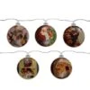 Northlight Norman Rockwell Glass Christmas Disc Lights Set, 5ct. -Holiday Glow D676183S 1
