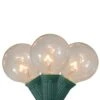 Northlight 20ct. Clear G40 Globe Patio Garden Christmas Light Set With Green Wire -Holiday Glow D676187S 1