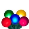 Northlight 15ct. Multi-Color Satin G50 Globe Christmas Light Set With Green Wire -Holiday Glow D676188S 1