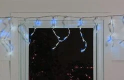 Northlight 100ct. LED Wide Angle Icicle Christmas Lights With White Wire Blue 17 Northlight 100ct. LED Wide Angle Icicle Christmas Lights With White Wire Blue -Holiday Glow D676189S 3