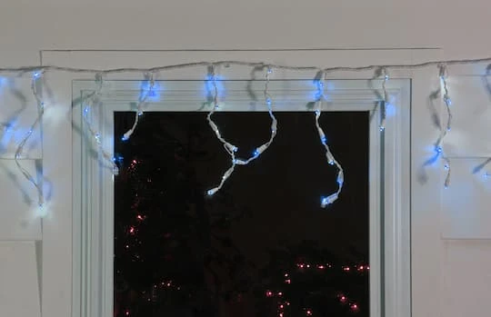 Northlight 100ct. LED Wide Angle Icicle Christmas Lights With White Wire Blue 7 Northlight 100ct. LED Wide Angle Icicle Christmas Lights With White Wire Blue - Image 5