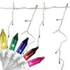 Northlight 100ct. Mini Icicle Christmas Light Set With White Wire Multicolored 2 Northlight 100ct. Mini Icicle Christmas Light Set With White Wire Multicolored -Holiday Glow D676190S 2