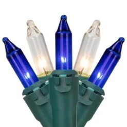 Northlight 100ct. Mini Christmas String Lights With Green Wire Blue/Clear -Holiday Glow D676192S 11