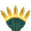 Northlight 100ct. Opaque Gold Mini Christmas Lights Set With Green Wire 2 Northlight 100ct. Opaque Gold Mini Christmas Lights Set With Green Wire -Holiday Glow D676198S 1