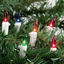 Northlight 50ct. Mini Christmas String Lights With White Wire Multicolor -Holiday Glow D676202S 13