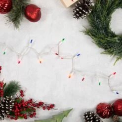 Northlight 50ct. Mini Christmas String Lights With White Wire Multicolor -Holiday Glow D676202S 2