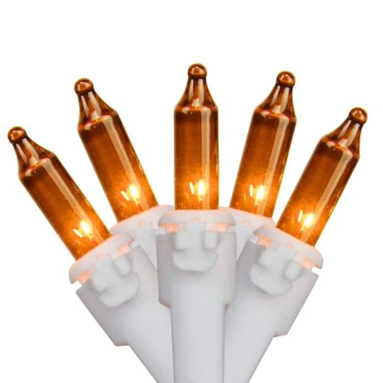 Northlight 50ct. Mini Christmas String Lights With White Wire Orange 7 Northlight 50ct. Mini Christmas String Lights With White Wire Orange - Image 5