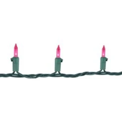 Northlight 100ct. Mini Christmas String Lights With Green Wire Pink 25 Northlight 100ct. Mini Christmas String Lights With Green Wire Pink -Holiday Glow D676205S 15