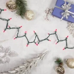 Northlight 100ct. Mini Christmas String Lights With Green Wire Pink 17 Northlight 100ct. Mini Christmas String Lights With Green Wire Pink -Holiday Glow D676205S 2