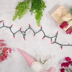 Northlight 100ct. Mini Christmas String Lights With Green Wire Pink 18 Northlight 100ct. Mini Christmas String Lights With Green Wire Pink -Holiday Glow D676205S 3