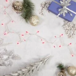 Northlight 50ct. Mini Christmas String Lights With White Wire Pink 15 Northlight 50ct. Mini Christmas String Lights With White Wire Pink -Holiday Glow D676206S 12