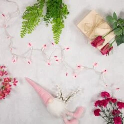 Northlight 50ct. Mini Christmas String Lights With White Wire Pink 16 Northlight 50ct. Mini Christmas String Lights With White Wire Pink -Holiday Glow D676206S 13