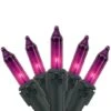 Northlight 50ct. Mini Christmas String Lights With Black Wire Purple -Holiday Glow D676208S 1