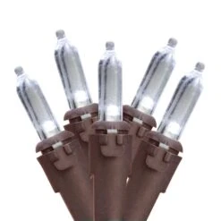 Northlight 35ct. White LED Mini Christmas Lights Set With Brown Wire