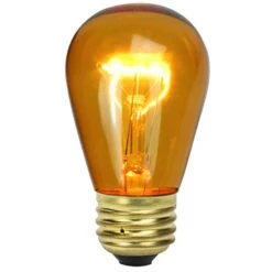 Northlight Transparent Incandescent S14 Replacement Christmas Bulbs, 25ct. Amber 15 Northlight Transparent Incandescent S14 Replacement Christmas Bulbs, 25ct. Amber -Holiday Glow D676232S 1 1