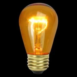 Northlight Transparent Incandescent S14 Replacement Christmas Bulbs, 25ct. Amber 18 Northlight Transparent Incandescent S14 Replacement Christmas Bulbs, 25ct. Amber -Holiday Glow D676232S 11