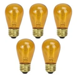 Northlight Transparent Incandescent S14 Replacement Christmas Bulbs, 25ct. Amber 22 Northlight Transparent Incandescent S14 Replacement Christmas Bulbs, 25ct. Amber -Holiday Glow D676232S 15