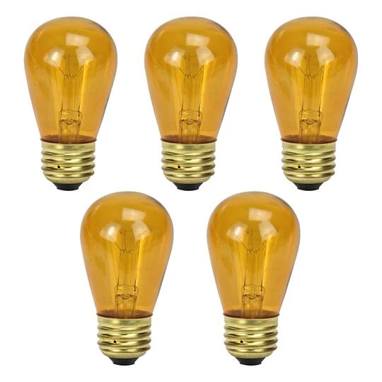 Northlight Transparent Incandescent S14 Replacement Christmas Bulbs, 25ct. Amber 12 Northlight Transparent Incandescent S14 Replacement Christmas Bulbs, 25ct. Amber - Image 10