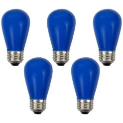 Northlight Opaque LED S14 Replacement Bulbs, 25ct. Blue -Holiday Glow D676235S 16