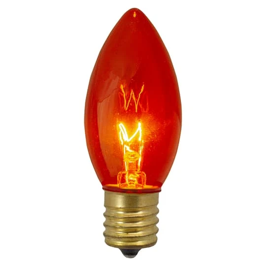 Northlight 4ct. Transparent Orange C9 Replacement Christmas Bulbs 4 Northlight 4ct. Transparent Orange C9 Replacement Christmas Bulbs - Image 2