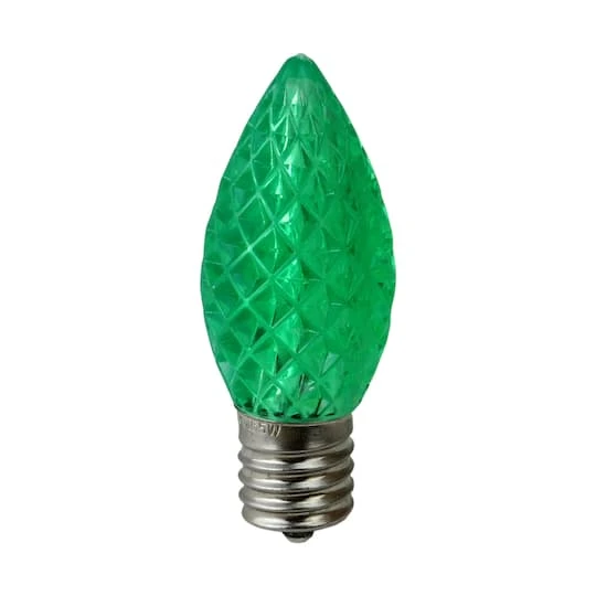 Northlight Green Faceted LED C9 Replacement Christmas Bulbs, 25ct. 4 Northlight Green Faceted LED C9 Replacement Christmas Bulbs, 25ct. - Image 2