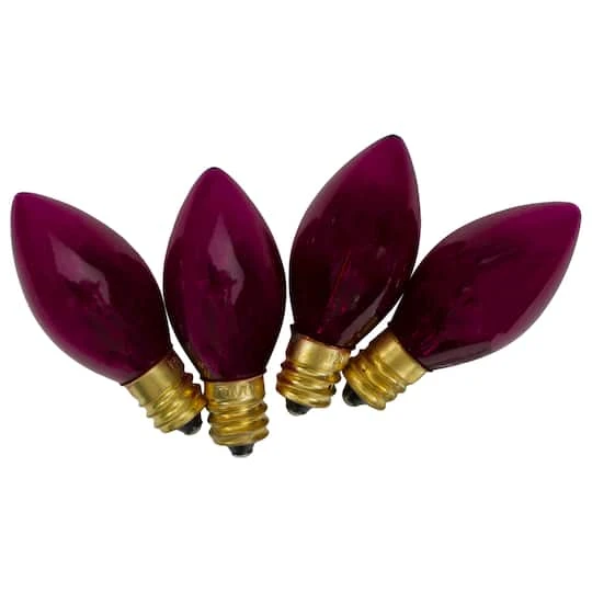 Northlight 4ct. Transparent Pink Twinkle C7 Replacement Christmas Bulbs 6 Northlight 4ct. Transparent Pink Twinkle C7 Replacement Christmas Bulbs - Image 4