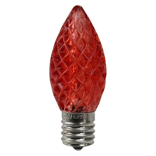 Northlight Red Faceted C9 LED Replacement Christmas Bulbs, 25ct. 4 Northlight Red Faceted C9 LED Replacement Christmas Bulbs, 25ct. - Image 2