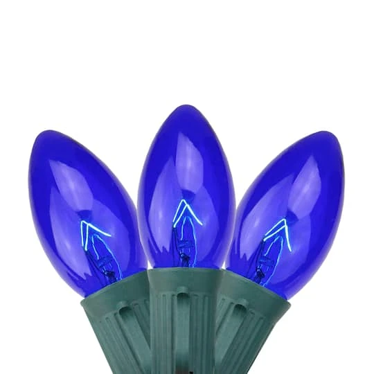 Northlight 25ct. C9 Christmas String Lights With Green Wire Blue 4 Northlight 25ct. C9 Christmas String Lights With Green Wire Blue - Image 3