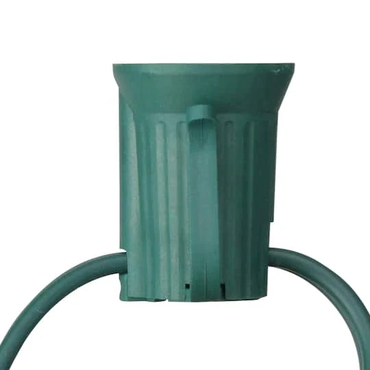 Northlight 100ft. Green C9 Commercial Christmas Light Socket Set 5 Northlight 100ft. Green C9 Commercial Christmas Light Socket Set - Image 3