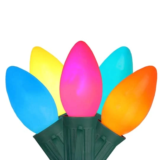 Northlight 25ct. Opaque Vibrant Multicolor LED C9 Christmas String Lights 3 Northlight 25ct. Opaque Vibrant Multicolor LED C9 Christmas String Lights