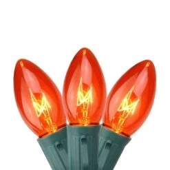Northlight 25ct. C9 Christmas String Lights With Green Wire Orange