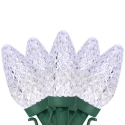 Northlight 100ct. Faceted LED C9 Christmas String Lights Pure White -Holiday Glow D676257S 11