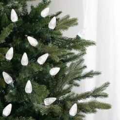 Northlight 100ct. Faceted LED C9 Christmas String Lights Pure White -Holiday Glow D676257S 14